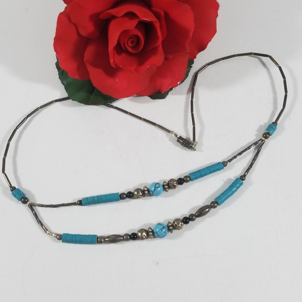 Beaded Double-Stranded Necklace - Picture 8 of 8